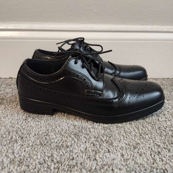 Deer Stags Ace Black Leather Oxfords Big Boy's Size 6M - Picture 3 of 11